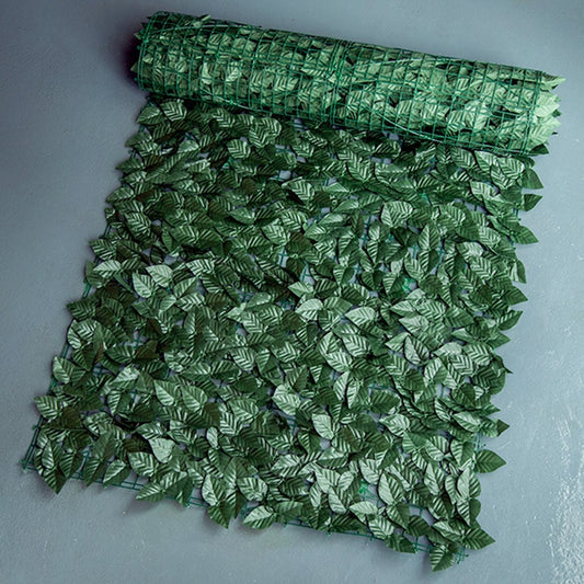 0.5 x 0.5m Dark-Colored Pothos Leaves Artificial Hedge Privacy Screen Garden Yard Faux Leaf Fence Barrier