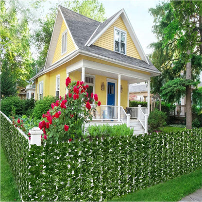 0.5 x 1m Dark-Colored Pothos Leaves Artificial Hedge Privacy Screen Garden Yard Faux Leaf Fence Barrier