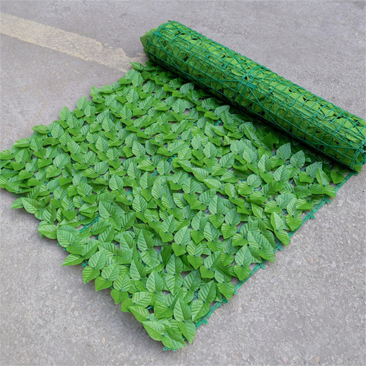 0.5 x 1m Light-Colored Pothos Leaves Artificial Hedge Privacy Screen Faux Leaf Fence Garden Yard Barrier Decor
