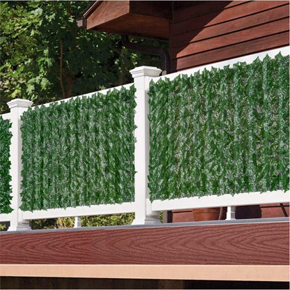 0.5 x 1m Dark Maple Leaf Artificial Hedge Faux Leaf Privacy Screen Fence Garden Balcony Decorative Barrier