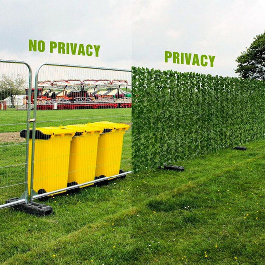 0.5 x 3m Dark Maple Leaf Artificial Hedge Faux Leaf Privacy Screen Fence Garden Balcony Decorative Barrier