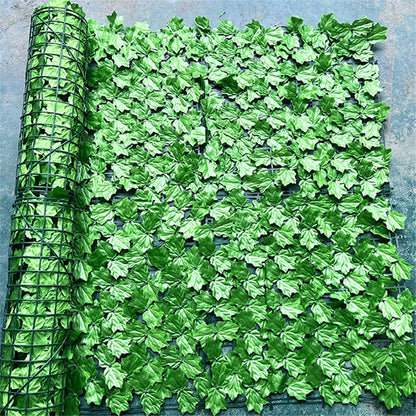 0.5m x 0.5m Light Green Maple Leaf Privacy Fence Screen Artificial Plant Hedges for Outdoor Garden Decor