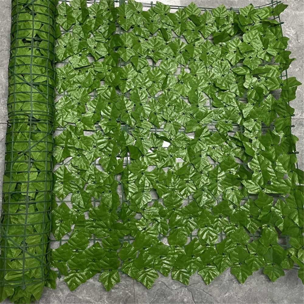0.5m x 1m Light-Colored Faux Grape Leaf Artificial Hedge Fence Panel Garden Yard Plant Barrier