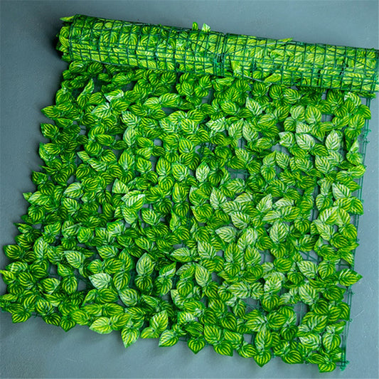 Privacy Fence Wall Screen 0.5 x 1m Artificial Hedges Fence with Faux Watermelon Leaf for Garden Balcony Decoration