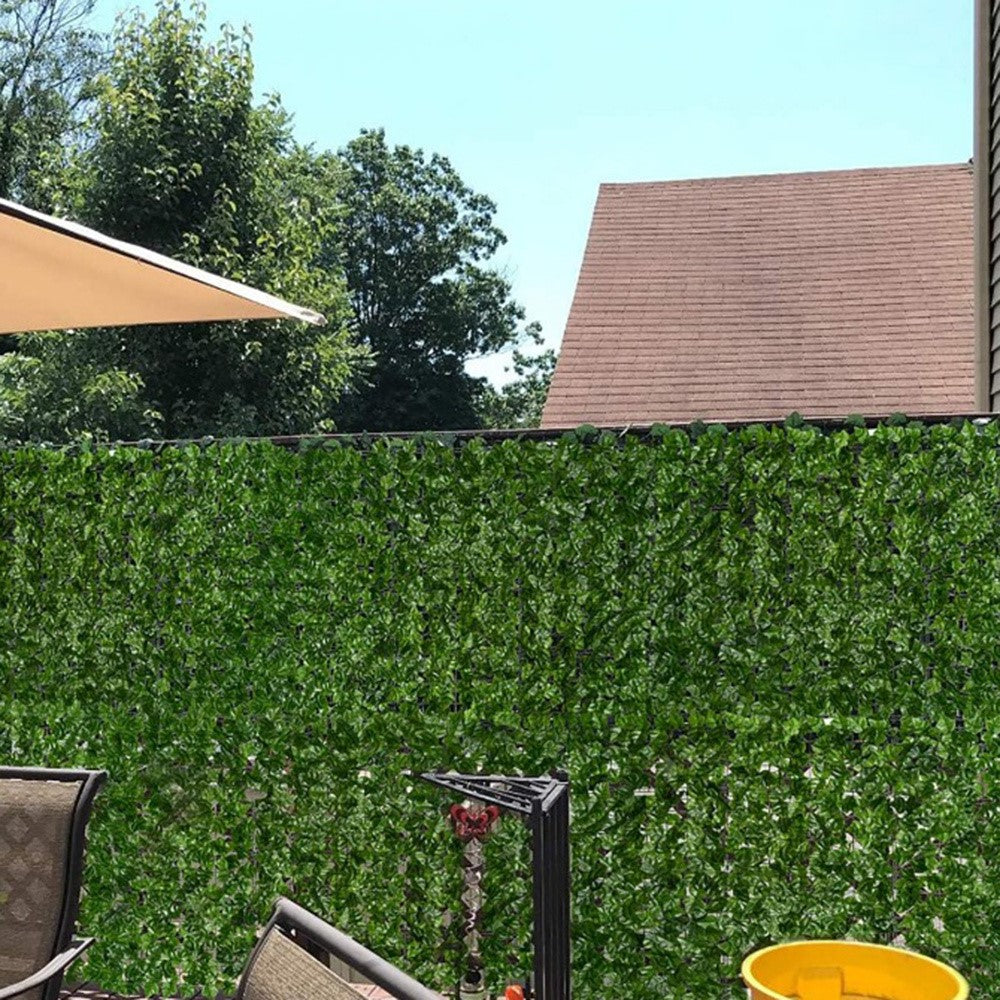 Artificial Leaf Privacy Fence 1m x 1m Faux Leaf Hedge Fence Wall Screen for Garden Balcony Decoration