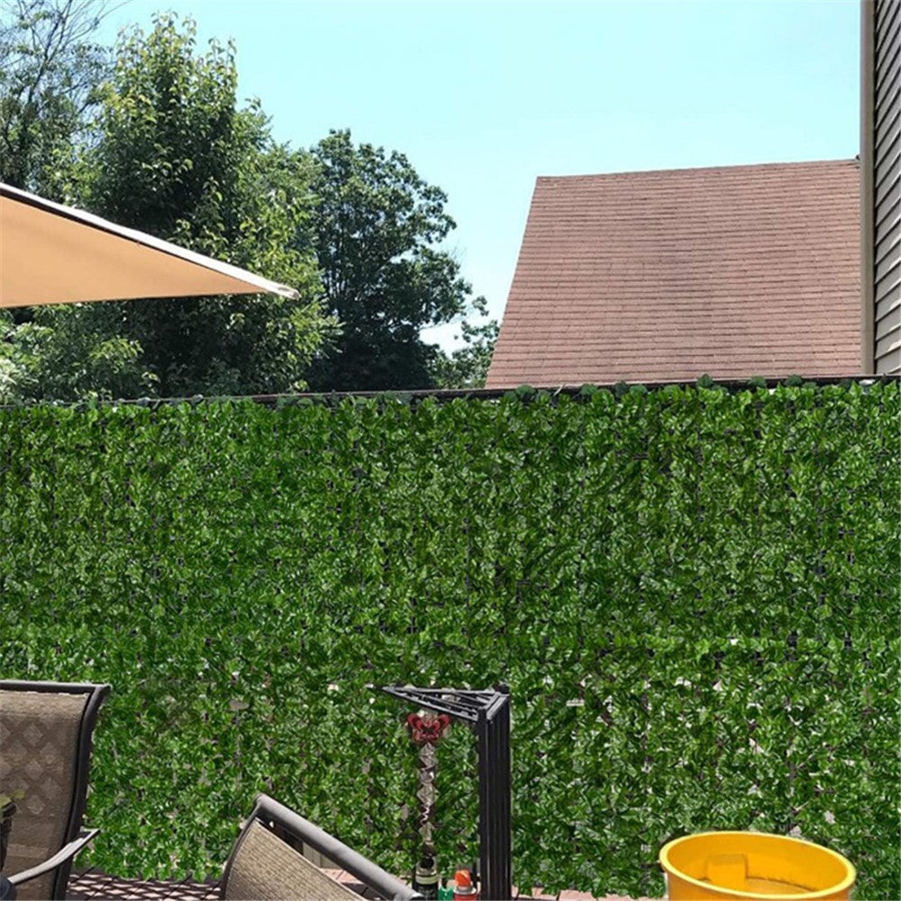 0.5 x 0.5m Green Perilla Leaf Artificial Hedge Privacy Screen Faux Leaf Fence Garden Balcony Decor