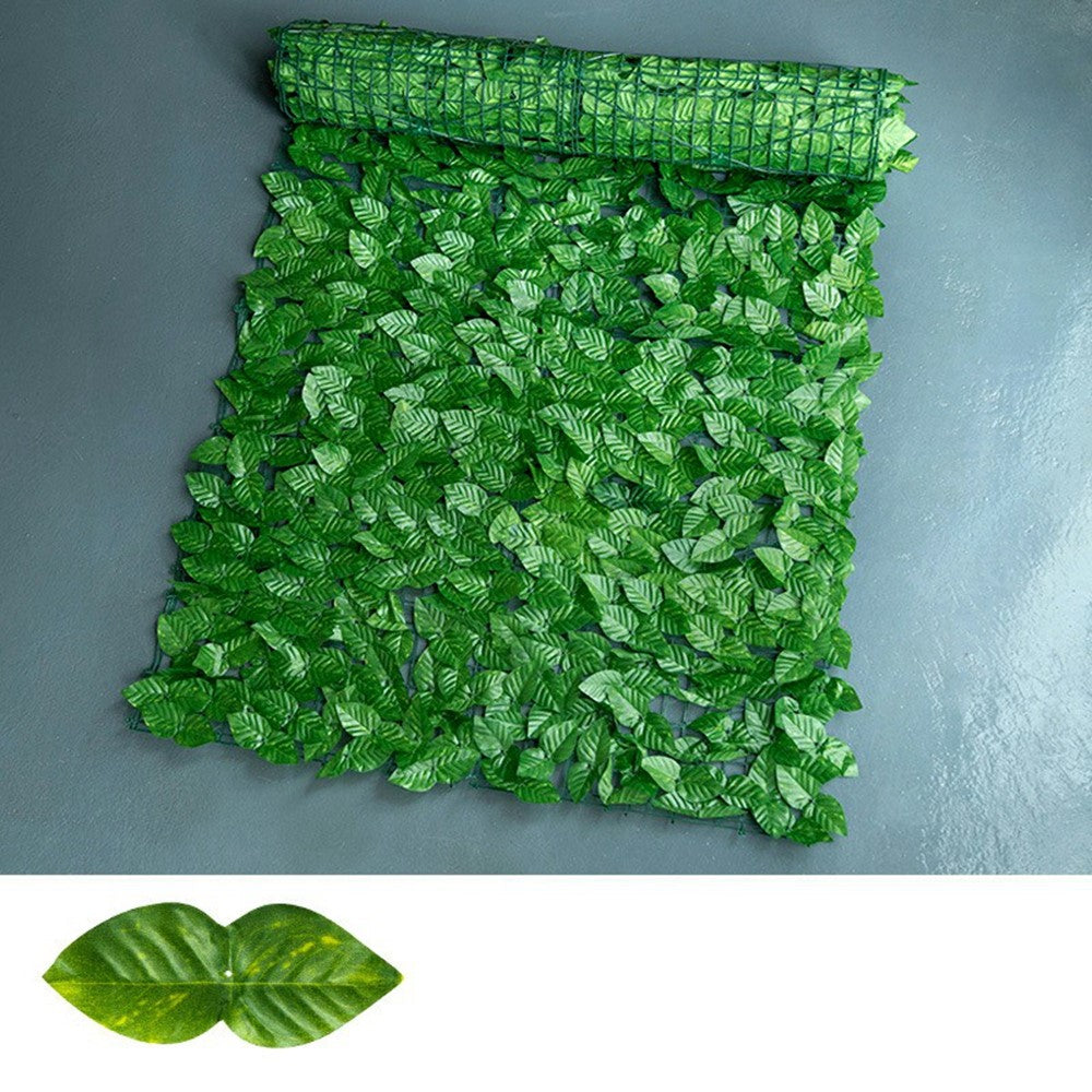 0.5 x 0.5m Faux Apple Leaf Artificial Hedge Privacy Screen Fence Panel Realistic Green Plant Barrier