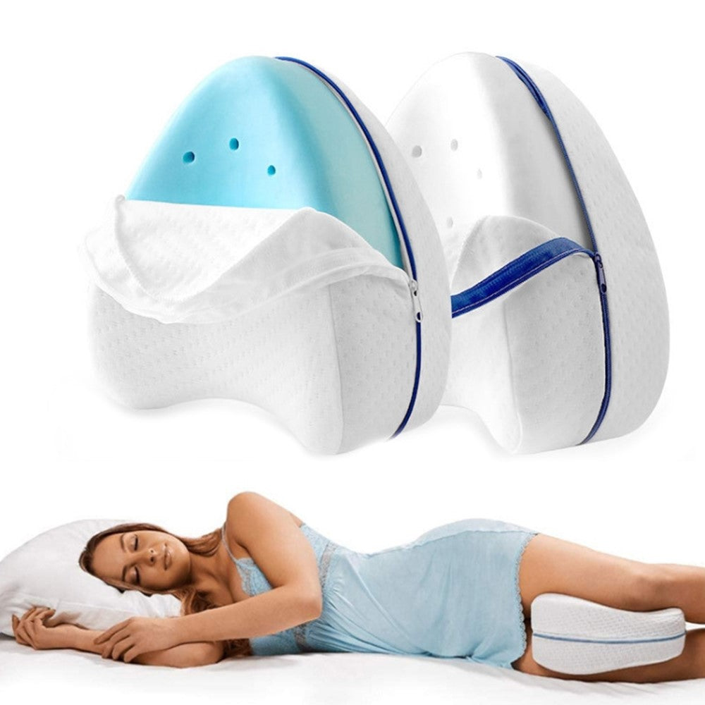Memory Foam Leg Pillow Heart Shaped Knee Cushion Orthopedic Support for Side Sleepers