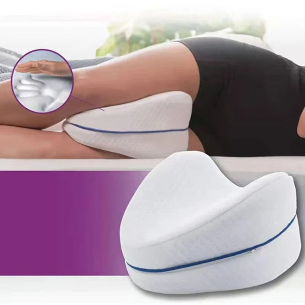 Memory Foam Leg Pillow Heart Shaped Knee Cushion Orthopedic Support for Side Sleepers