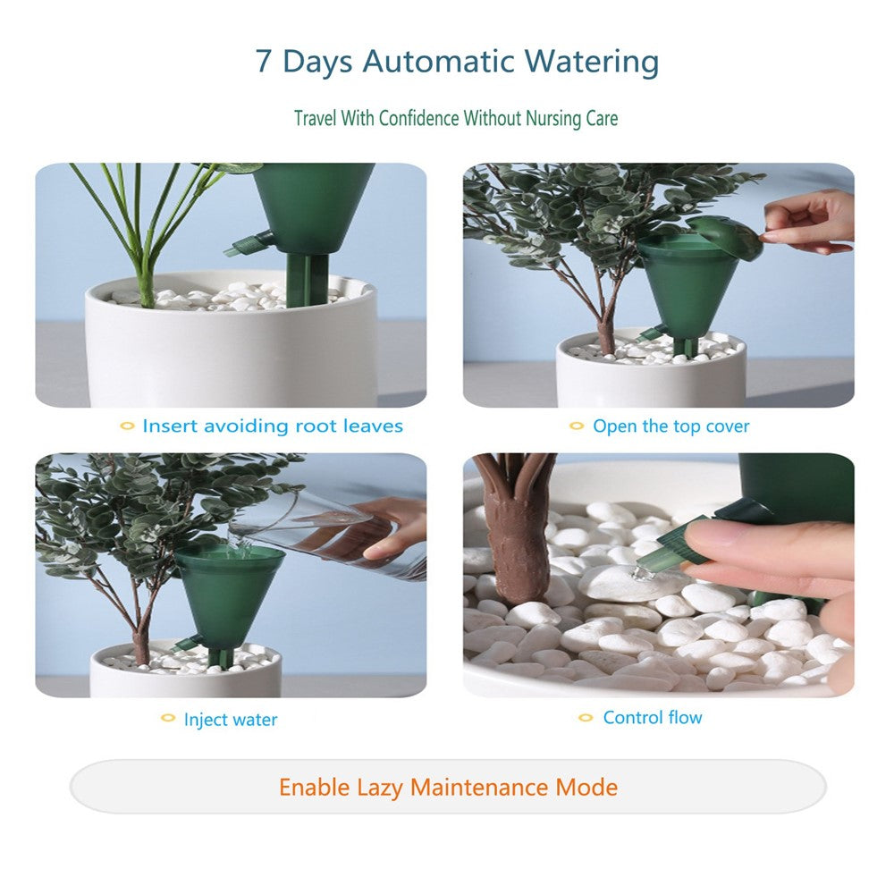 JY0034 200ML Self Watering Spikes Plant Self Watering Devices Automatic Drip Irrigation Plant Waterer with Valve Switch for Outdoor and Vacation Plant Watering