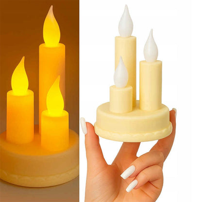 Electroplating LED Electronic Candle Light Rechargeable Flameless Candle Long Lasting for Party Home Decor