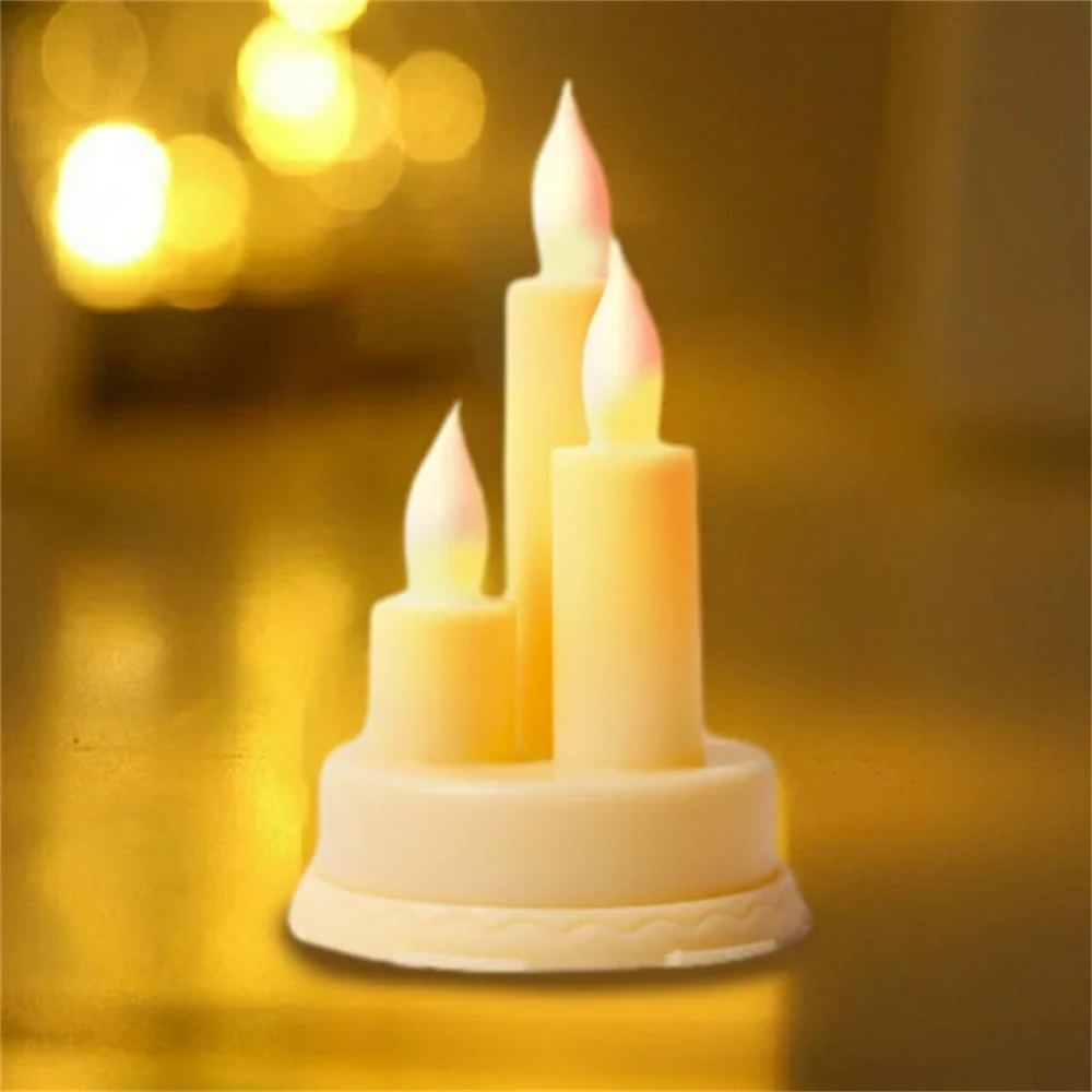 Electroplating LED Electronic Candle Light Rechargeable Flameless Candle Long Lasting for Party Home Decor
