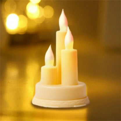 Electroplating LED Electronic Candle Light Rechargeable Flameless Candle Long Lasting for Party Home Decor