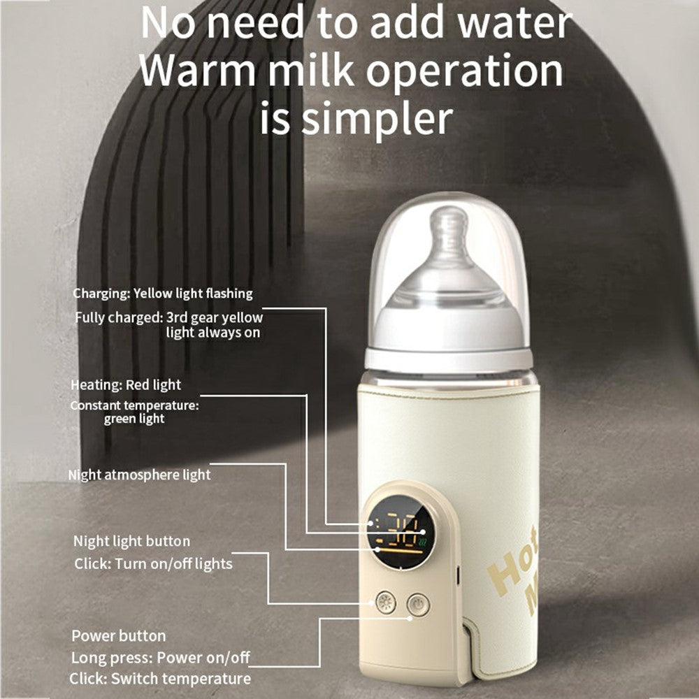8000mAh Bottle Warmer 360° Uniform Heating Milk Sleeve Smart Temperature Control Baby Bottle Warmer