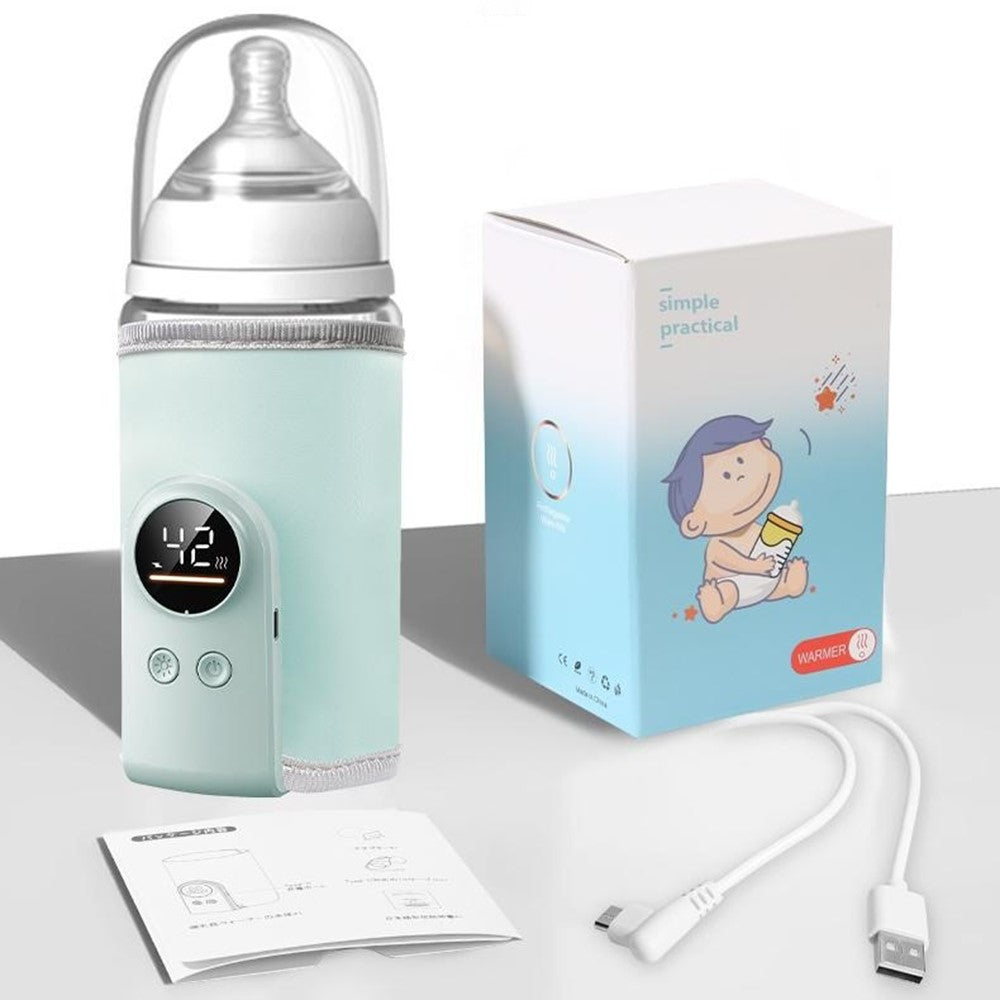 K7 Smart Constant Temperature Bottle Warmer USB Plug-in Baby Bottle Heater with 360° Full Wrapping Fast Heating Bottle Insulation Sleeve