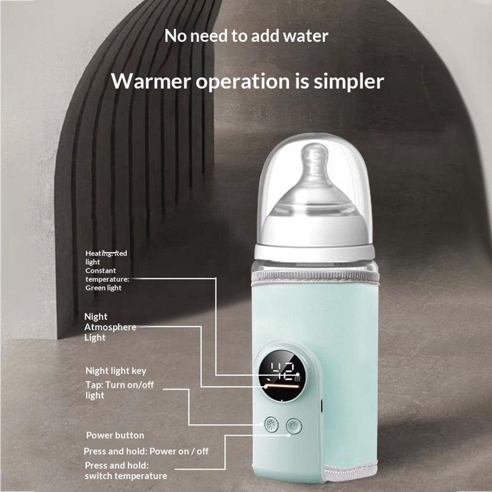 K7 Smart Constant Temperature Bottle Warmer USB Plug-in Baby Bottle Heater with 360° Full Wrapping Fast Heating Bottle Insulation Sleeve