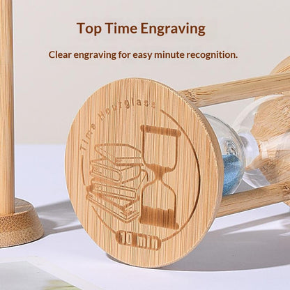 Time Hourglass 1 Minute Sand Timer Luminous Design Engraved Wooden Base Desktop Decoration