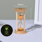 Time Hourglass 1 Minute Sand Timer Luminous Design Engraved Wooden Base Desktop Decoration