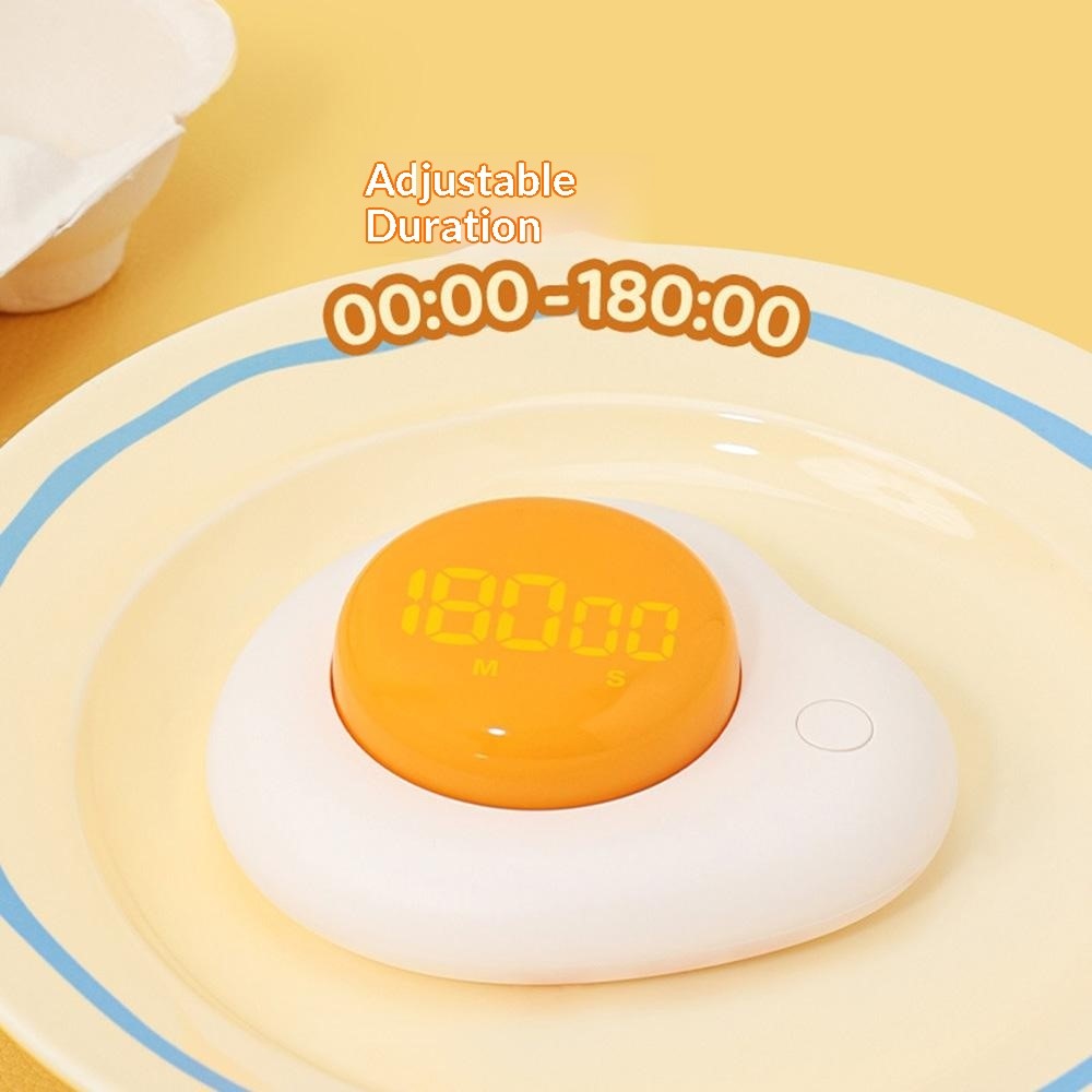 Creative Egg Magnetic Timer Kitchen Countdown Clock with Forward  /  Reverse Timing Modes for Cooking  /  Study  /  Work