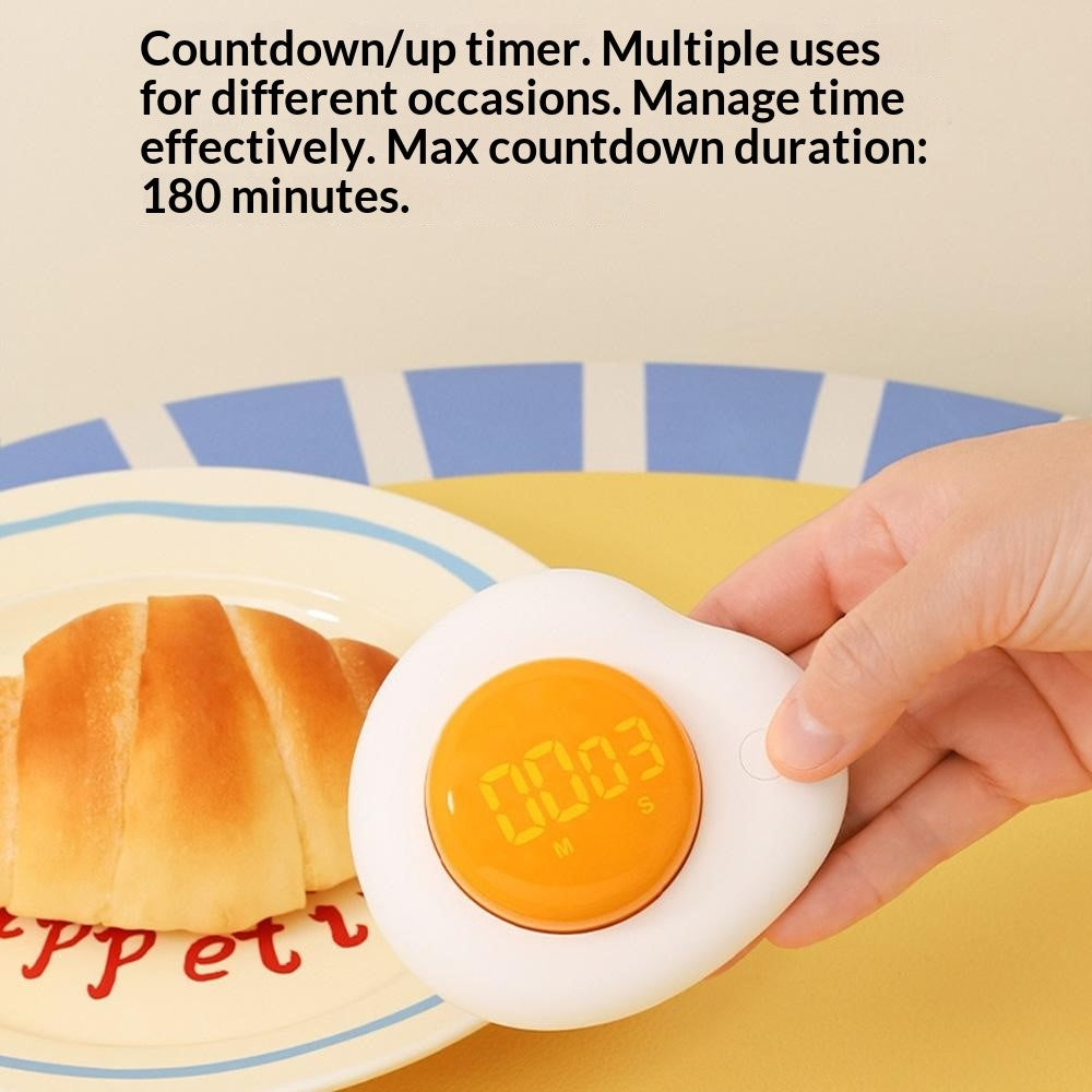 Creative Egg Magnetic Timer Kitchen Countdown Clock with Forward  /  Reverse Timing Modes for Cooking  /  Study  /  Work