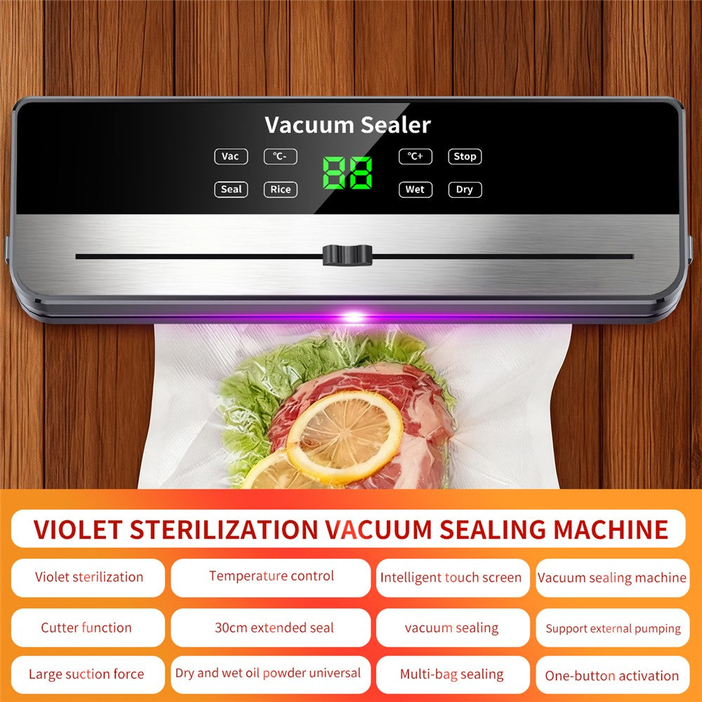 817 Vakuumierer mit Temperaturkontrolle & Schiebekutter - Inkl. 10 Beutel