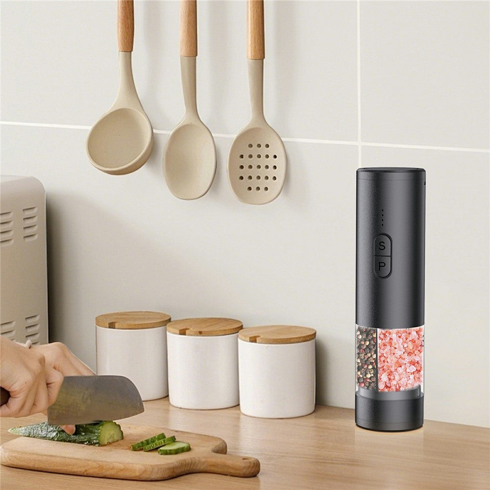 Elektrische 2in1 Salz- & Pfeffermühle – USB-wiederaufladbar, Mahlgrad verstellbar