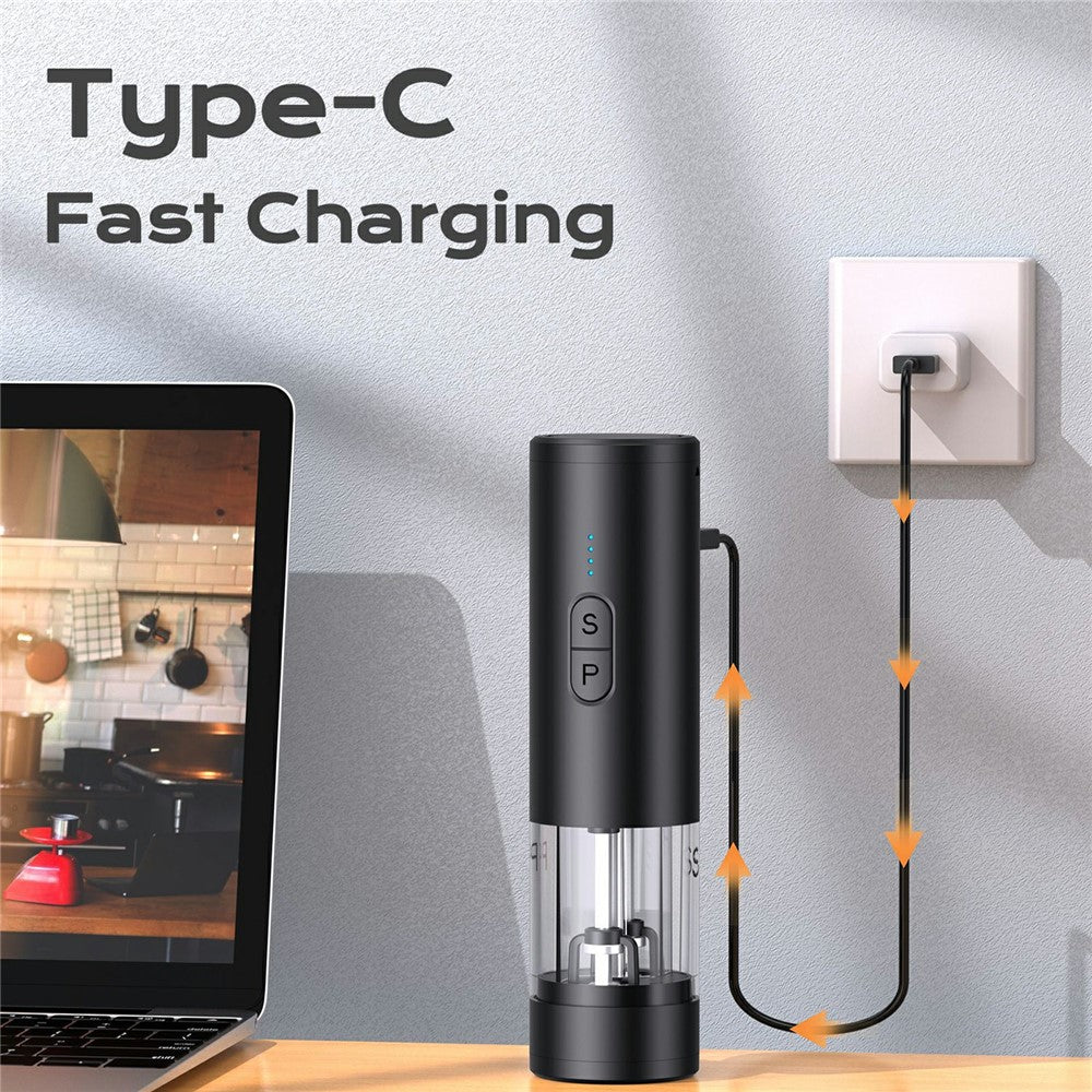Elektrische 2in1 Salz- & Pfeffermühle – USB-wiederaufladbar, Mahlgrad verstellbar