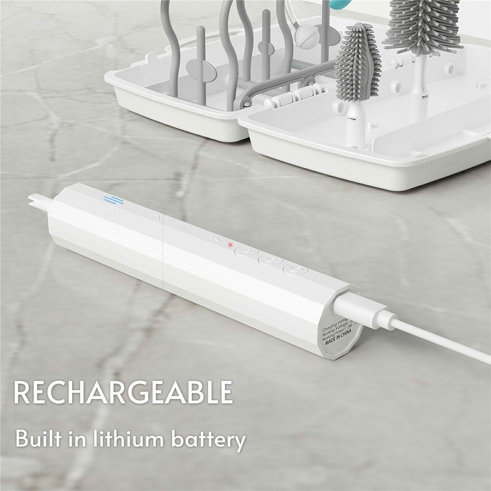 Electric Baby Feeding Bottle Brush Cleaning Kit Multi Function Baby Bottle Cleaner with Drying Rack
