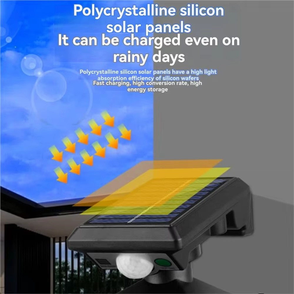 Solar Wall Light Outdoor Waterproof Motion Sensor LED Light with Intelligent Control Three Lighting Modes