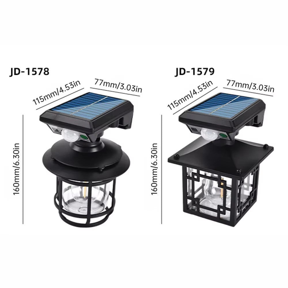Solar Wall Light Outdoor Waterproof Motion Sensor LED Light with Intelligent Control Three Lighting Modes