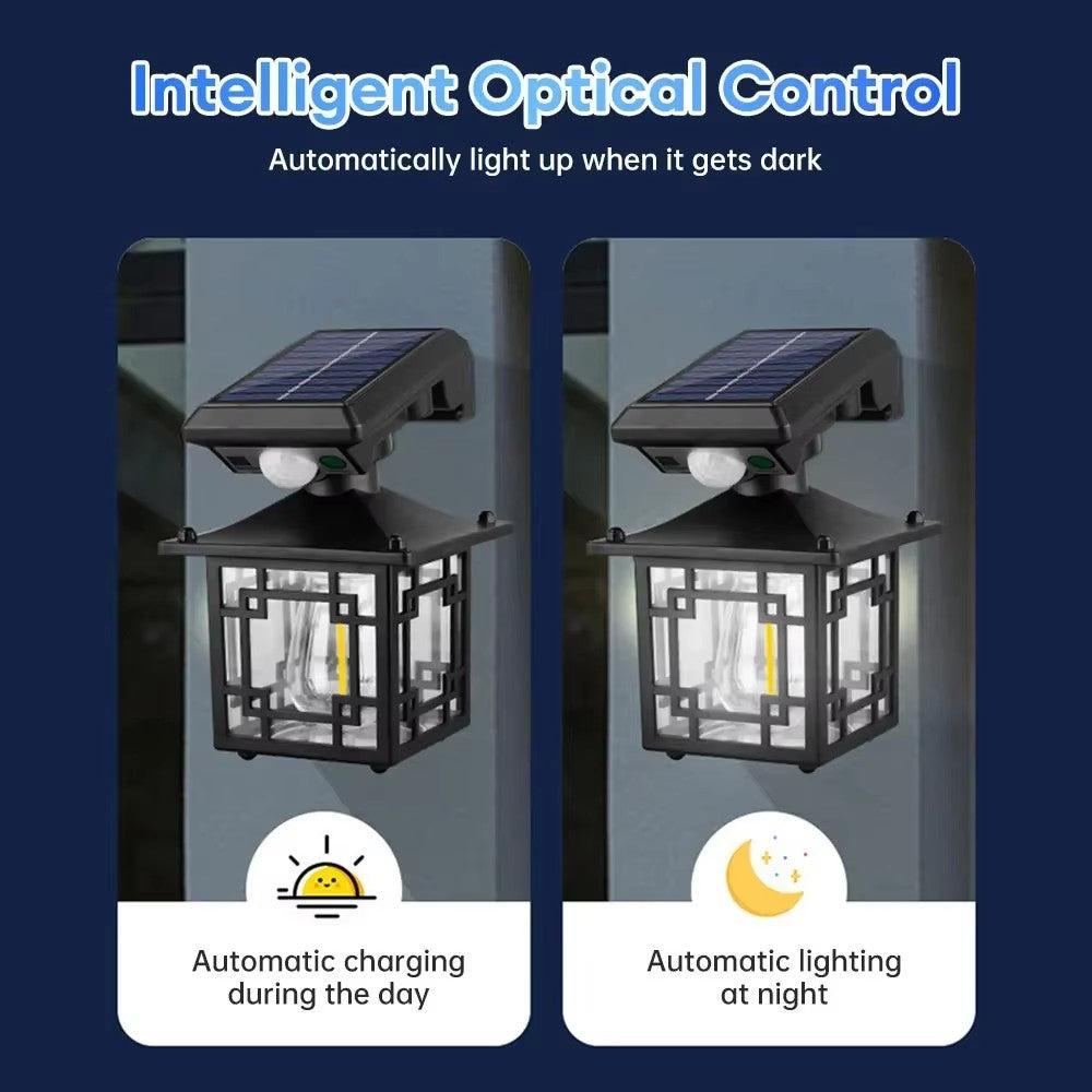 Solar Wall Light Outdoor Waterproof Motion Sensor LED Light with Intelligent Control Three Lighting Modes