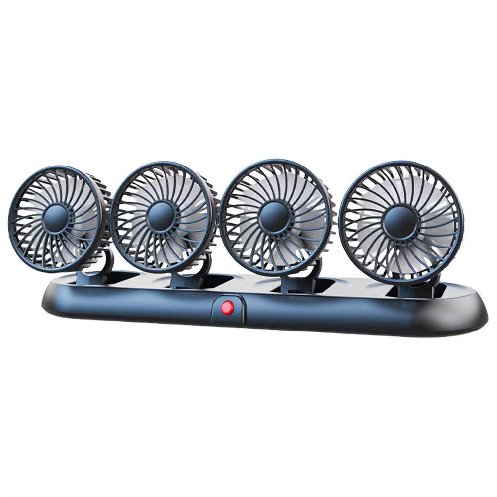 4-Kopf Kühlventilator für Autos – 360° Rotation & schnelles Kühlen