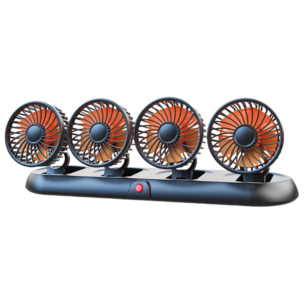 4-Kopf Kühlventilator für Autos – 360° Rotation & schnelles Kühlen