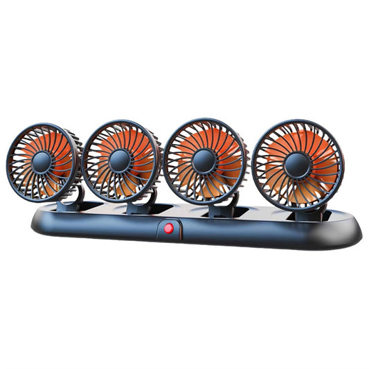 4-Kopf Kühlventilator für Autos – 360° Rotation & schnelles Kühlen