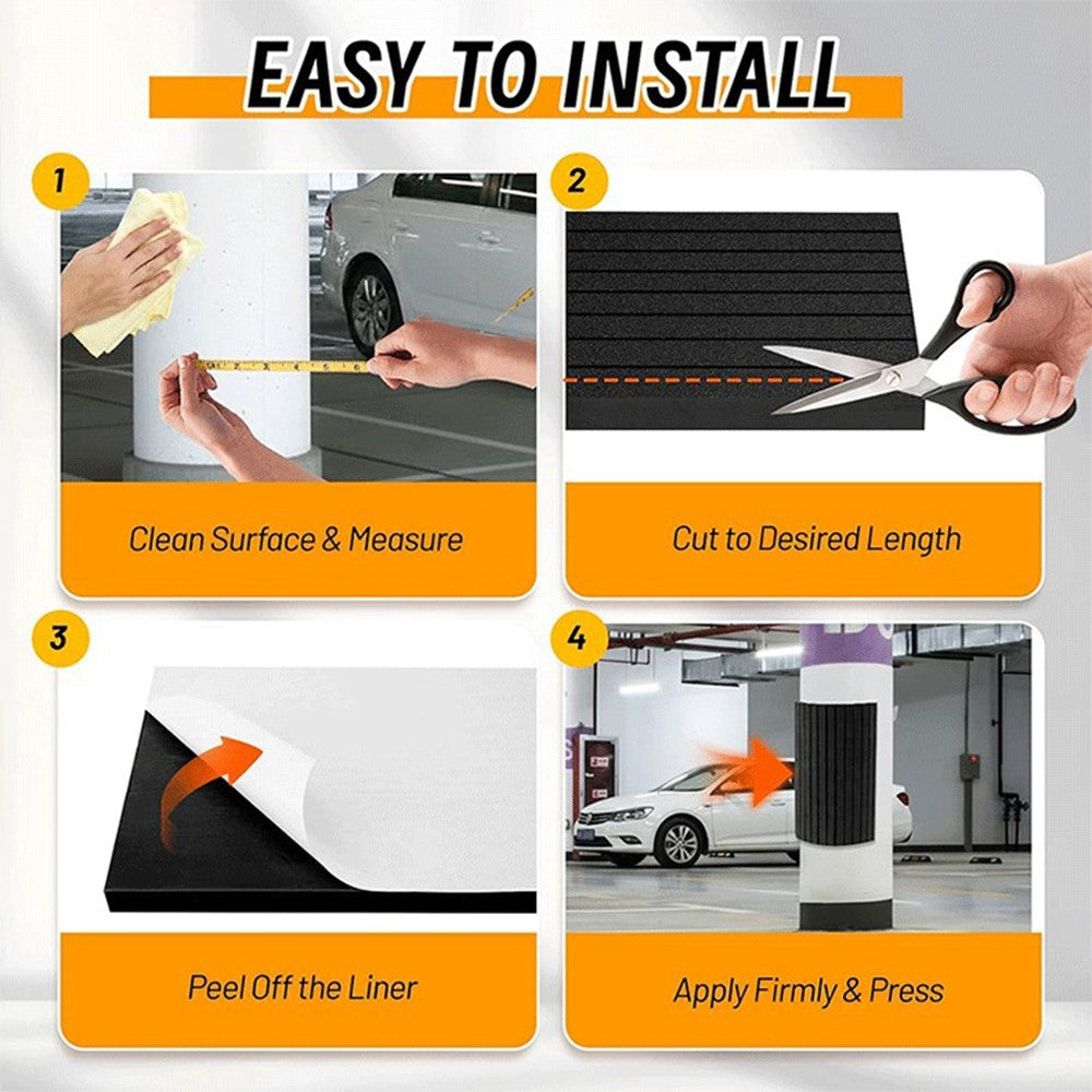 2Pcs Garage Wall Column Protector Self-Adhesive EVA Foam Parking Guard Bumper Protectors for Car Door Bump Protection