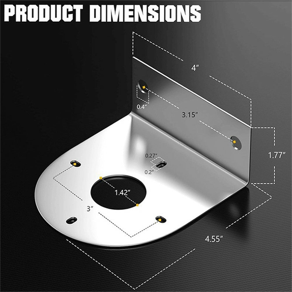 2Pcs 304 Stainless Steel L-Bracket LED Light Rack Holder Watermelon Shape LED Lamp Holder for Truck Chassis Undercarriage