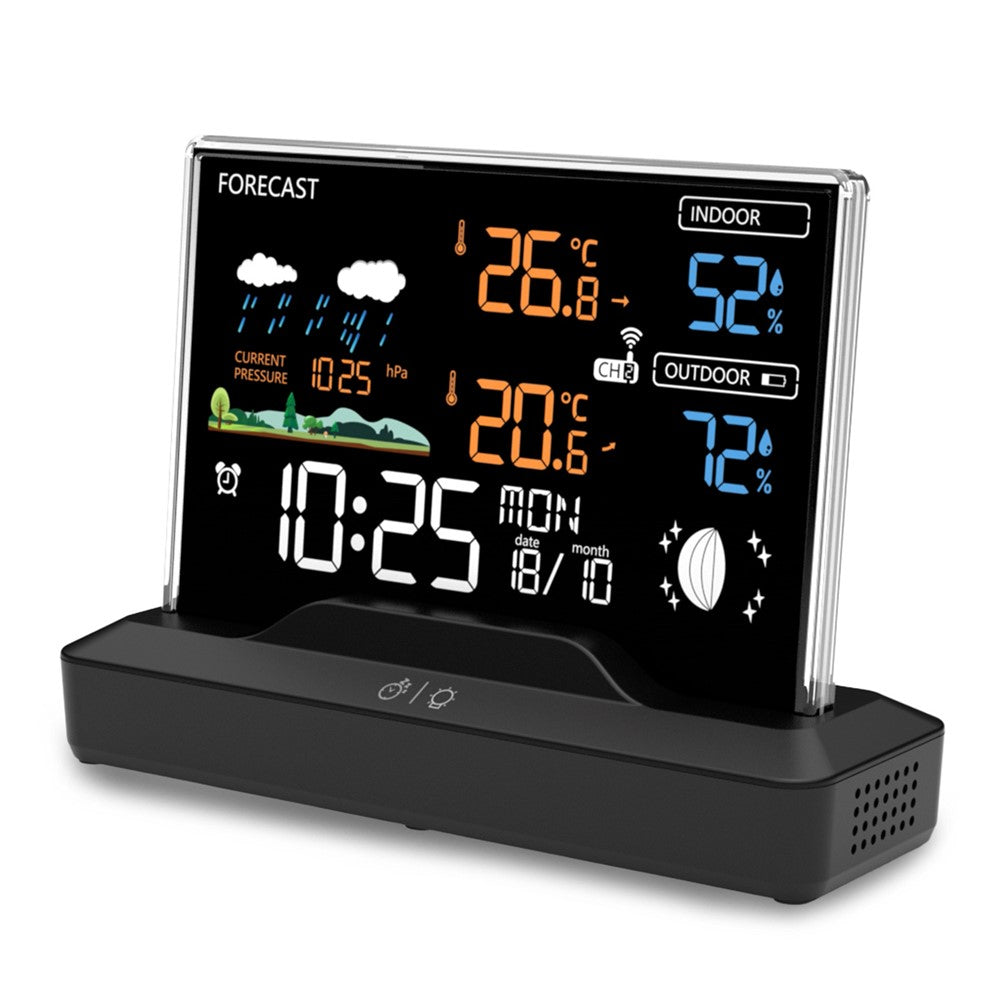Weather Forecast Clock Electronic Indoor Temperature Humidity Meter RF Wireless Alarm Clock Weather Station