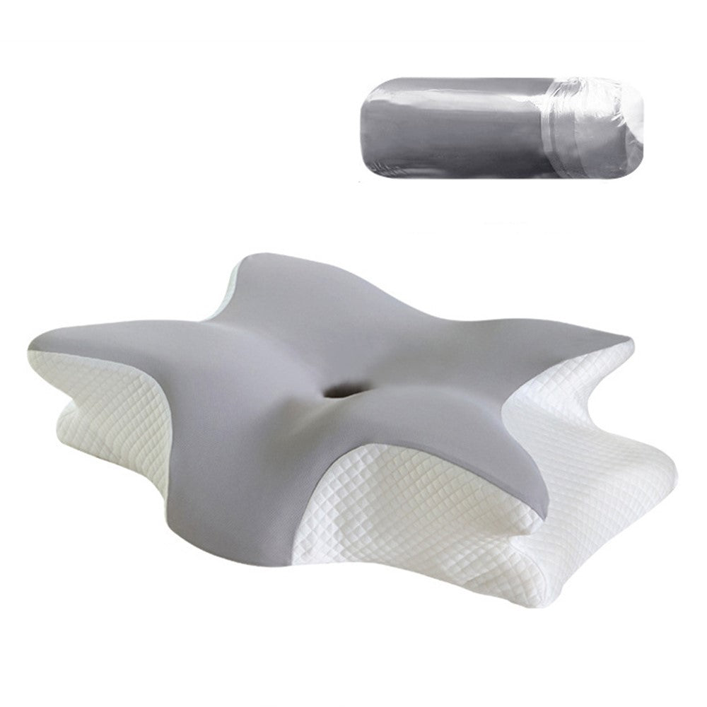 Small Size 60x40x13cm Butterfly Shape Memory Foam Pillow with Removable Cover Ergonomic Cervical Support Neck Pillow
