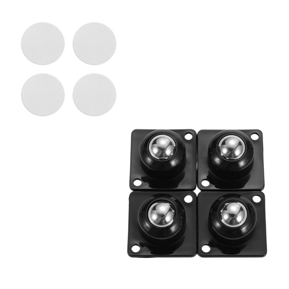 4Pcs 30x30mm Self-Adhesive Swivel Casters 20KG Load 360° Rotation Paste Caster Wheels for Furniture