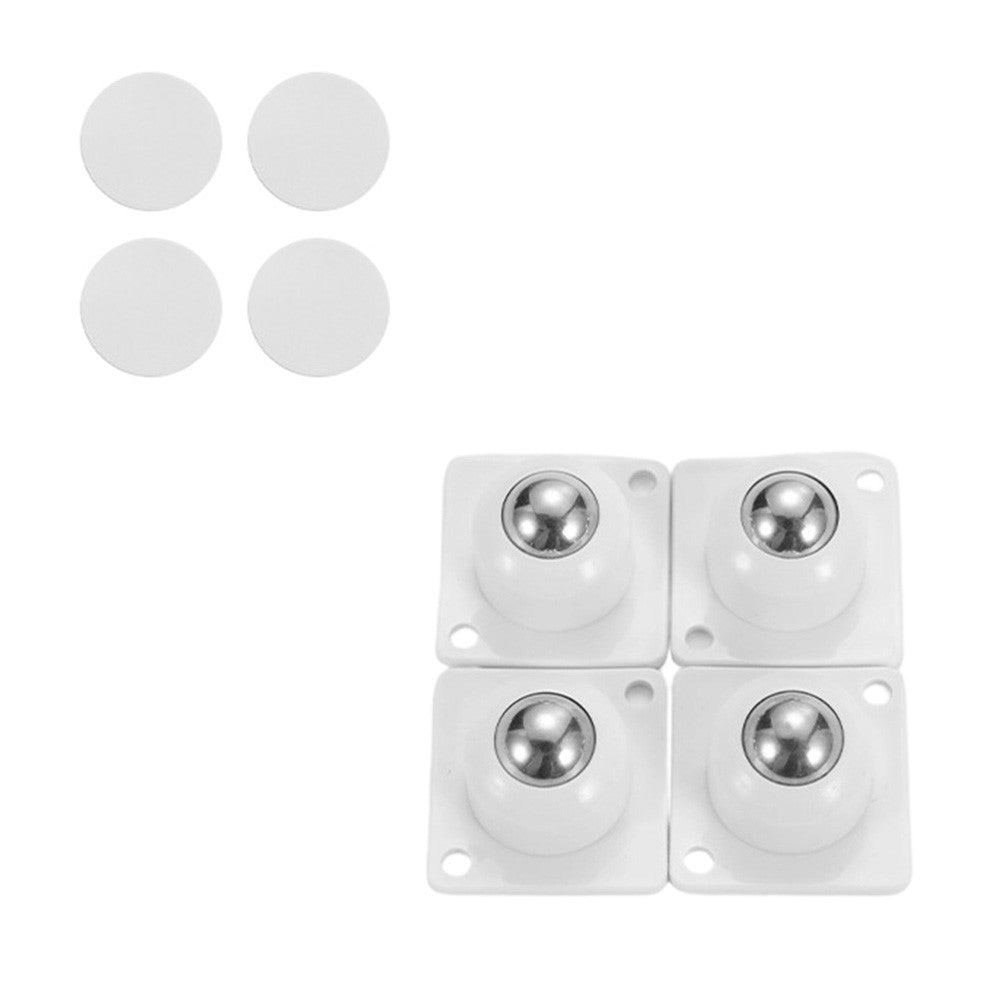 4Pcs 30x30mm Self-Adhesive Swivel Casters 20KG Load 360° Rotation Paste Caster Wheels for Furniture