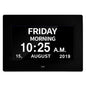 Alarm Clock Digital Calendar Day Clock 7-inch Large Display Programmable Medication Reminder, EU Plug