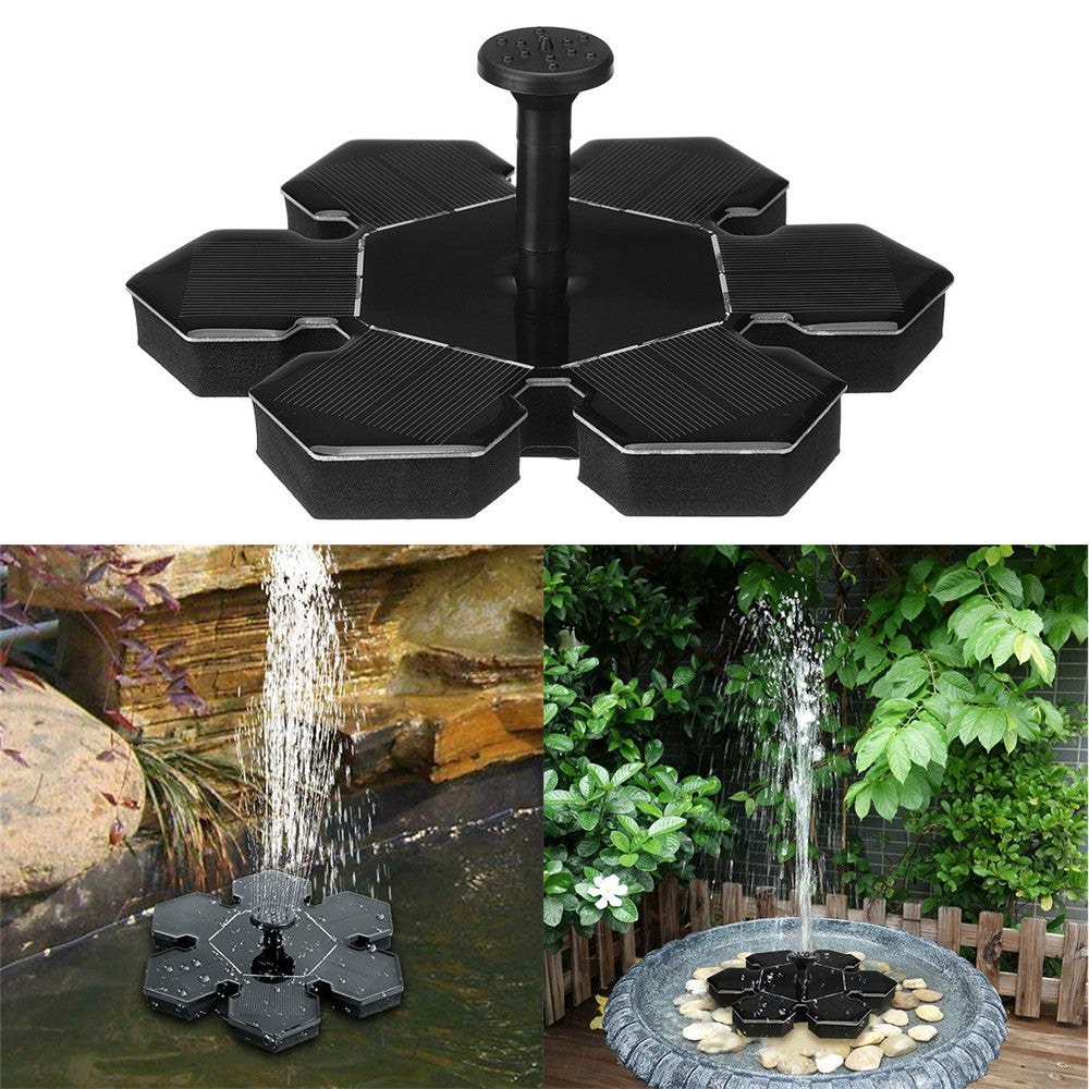AS20A Mini Solar Powered Fountain Water Pump Garden Water Feature Floating Fish Tanks Decoration