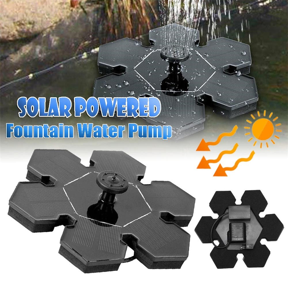AS20A Mini Solar Powered Fountain Water Pump Garden Water Feature Floating Fish Tanks Decoration