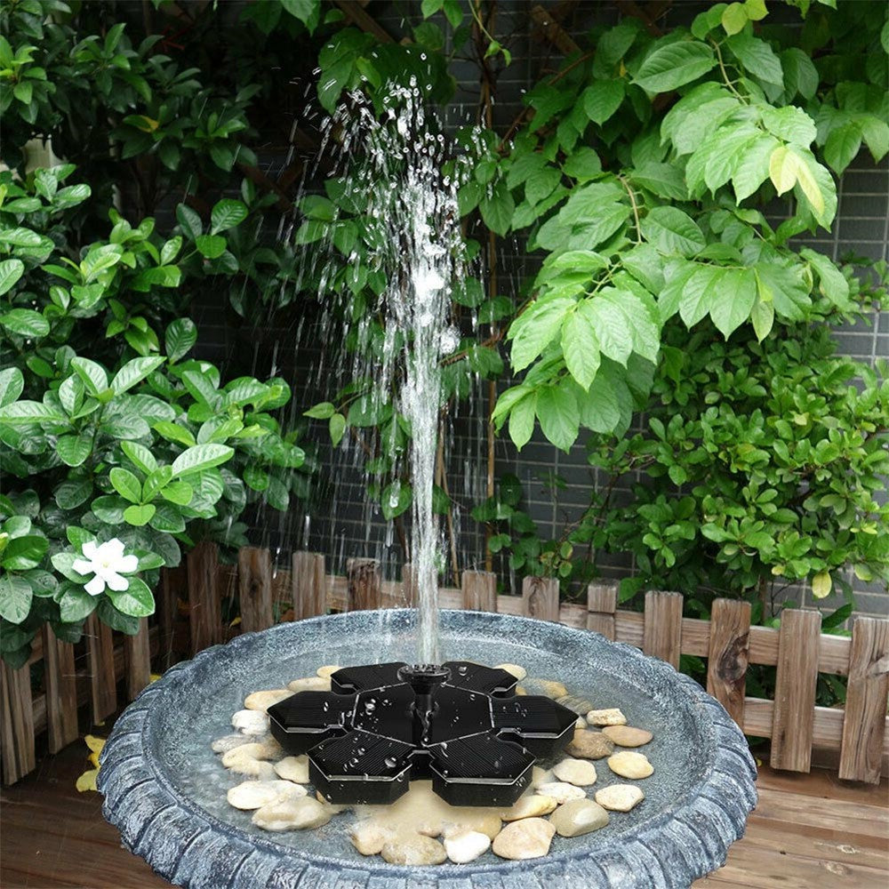 AS20A Mini Solar Powered Fountain Water Pump Garden Water Feature Floating Fish Tanks Decoration