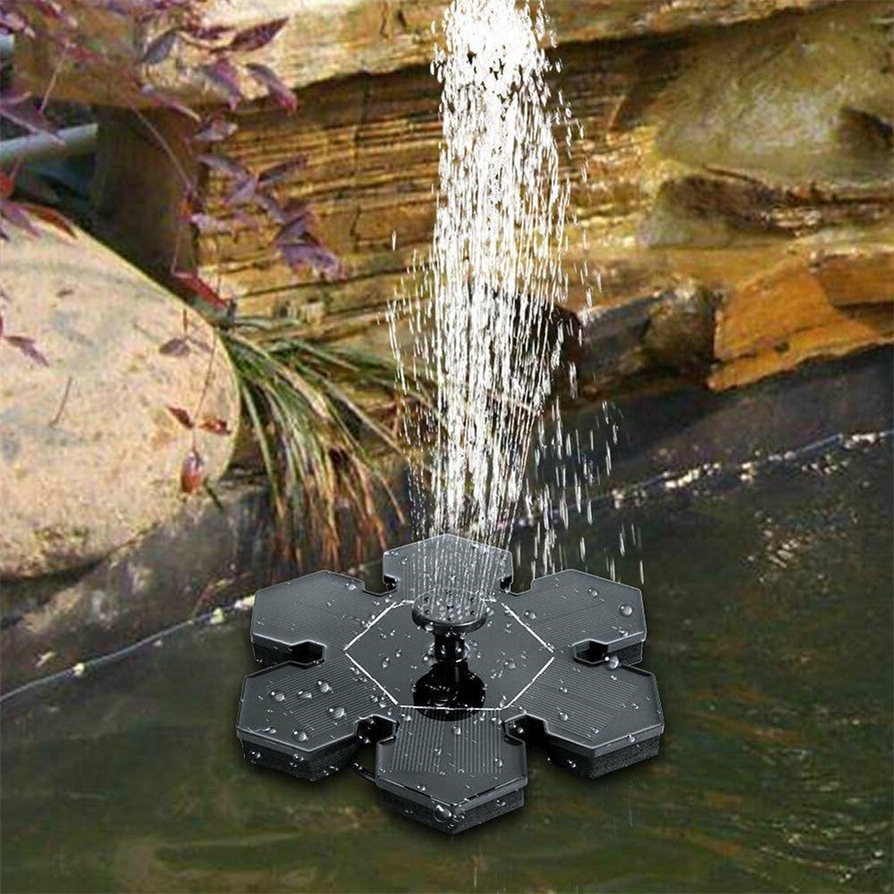 AS20A Mini Solar Powered Fountain Water Pump Garden Water Feature Floating Fish Tanks Decoration