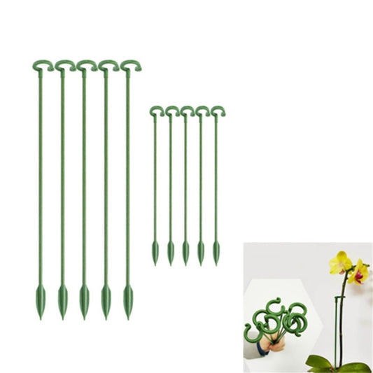 10PCS 27CM Fiberglass Plant Stake Garden Single Stem Support Stake Plant Cage Ring for Orchid Rose Tomato