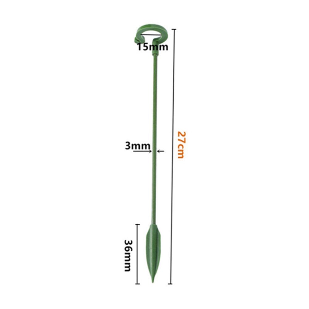 10PCS 27CM Fiberglass Plant Stake Garden Single Stem Support Stake Plant Cage Ring for Orchid Rose Tomato