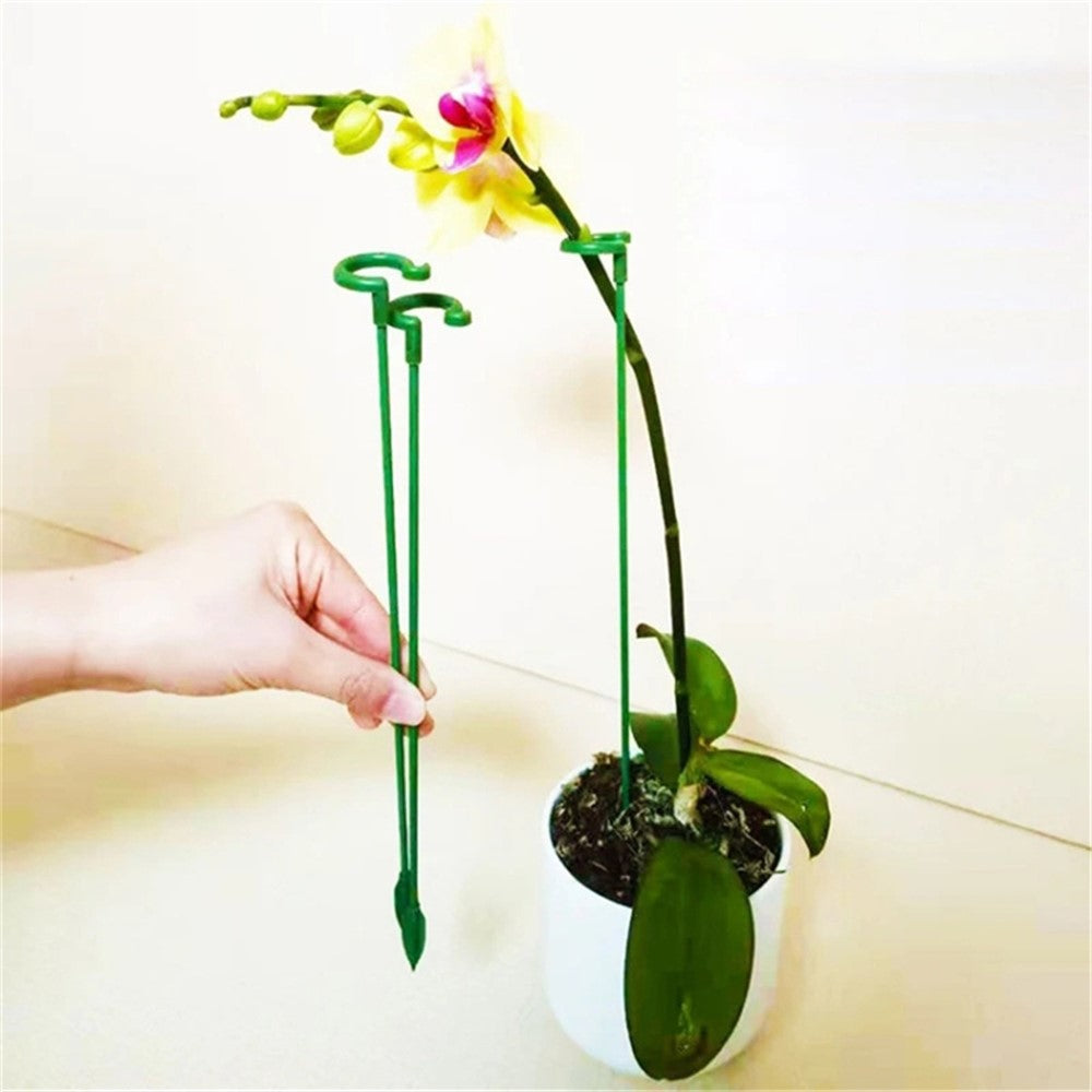 10PCS 37CM Indoors Plant Cage Ring Orchid Rose Tomato Fiberglass Stake Garden Single Stem Support Ring Stick
