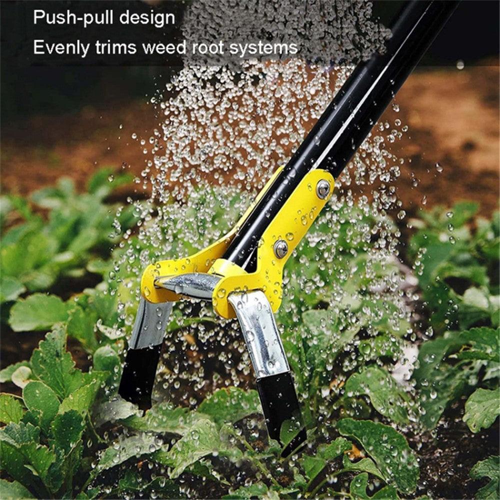 MYL-10 1.6m 4-Section Weeding Hoe Garden Tool Loop Stirrup Hoe Scuffle Garden Hoe for Outdoor Gardening