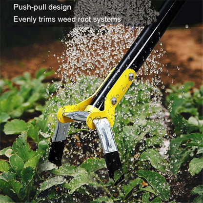 MYL-10 2.4m 6-Section Long Handle Hoe Garden Tool Loop Stirrup Hoe Scuffle Hoe for Weeding Gardening